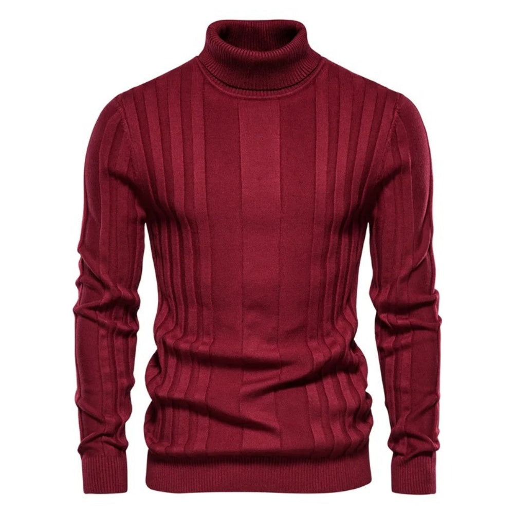 Men’s Turtleneck Cable Knit Casual Sweater