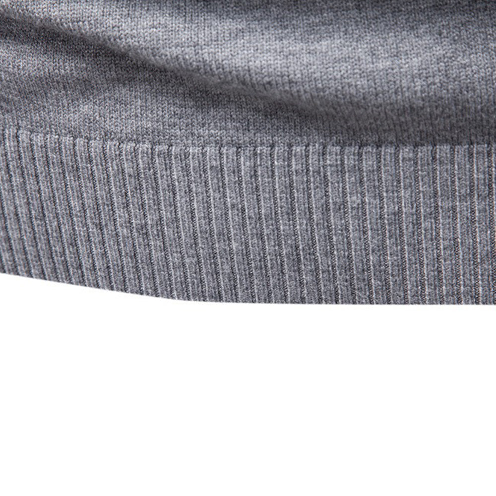 Men’s Solid Color Turtleneck Knit Sweater
