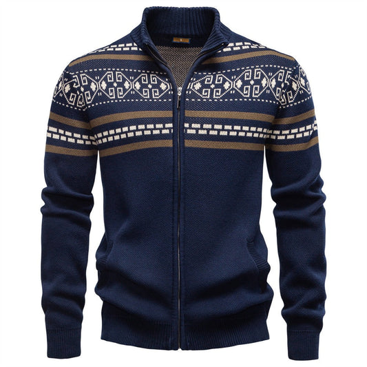 Men‘s Zip-up Knit Sweater