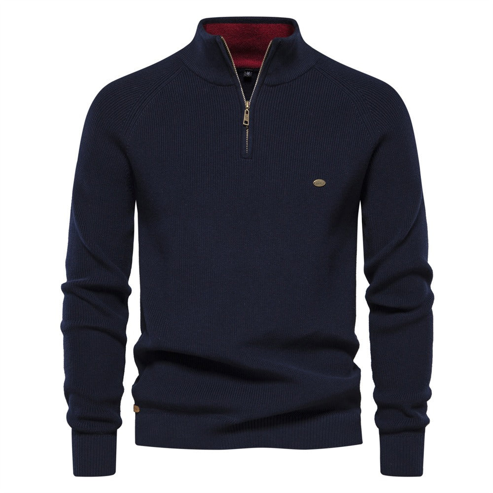 Men's Half-Zip Turtleneck Sweater
