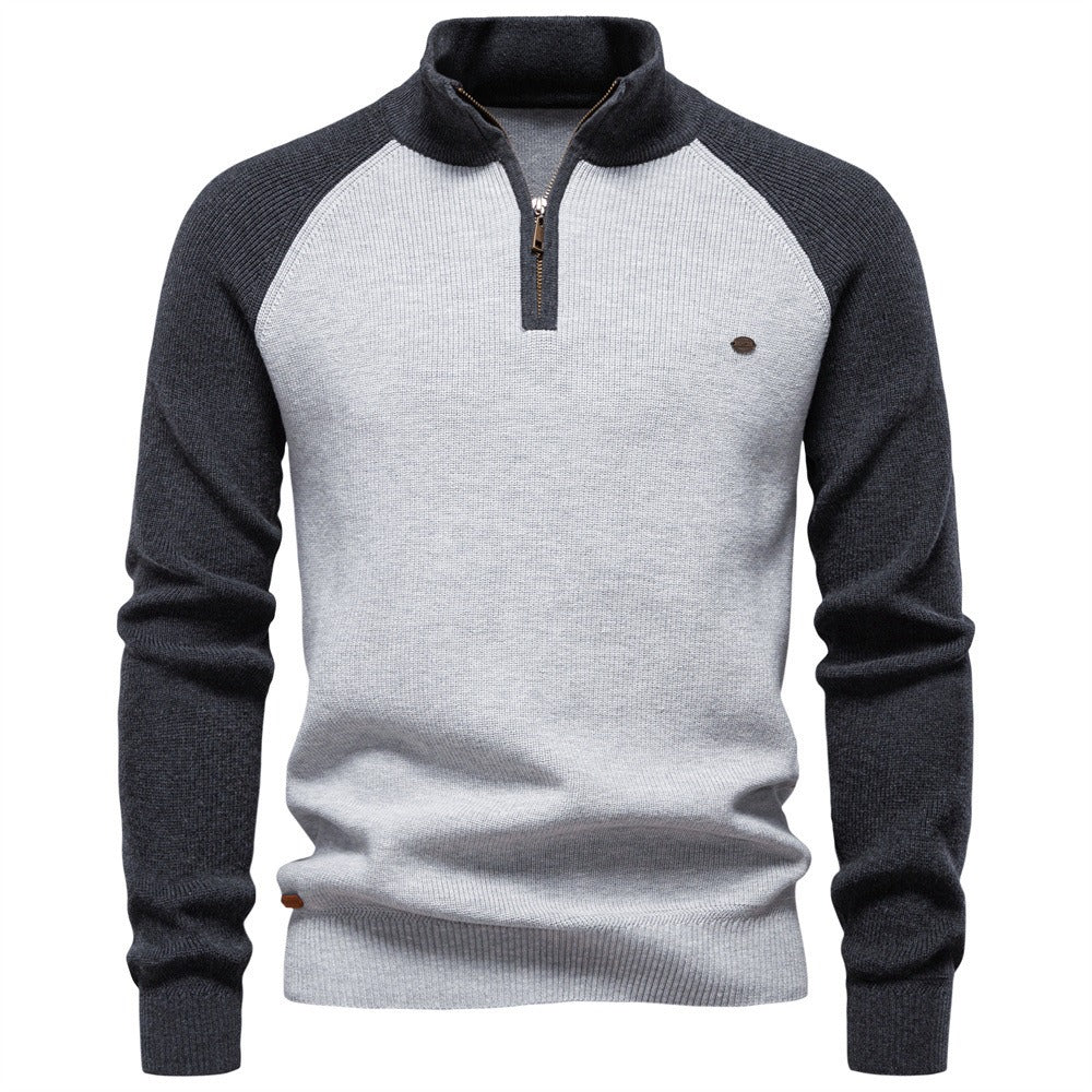 Men's Half-Zip Turtleneck Sweater