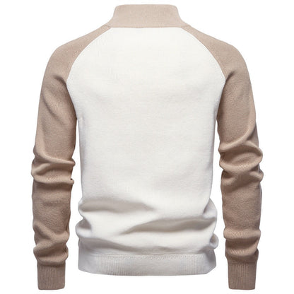 Men's Half-Zip Turtleneck Sweater