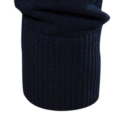 Men’s Striped Mock Neck Pullover Sweater