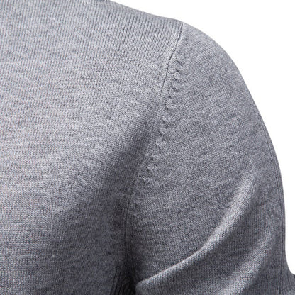 Men’s Solid Color Turtleneck Knit Sweater