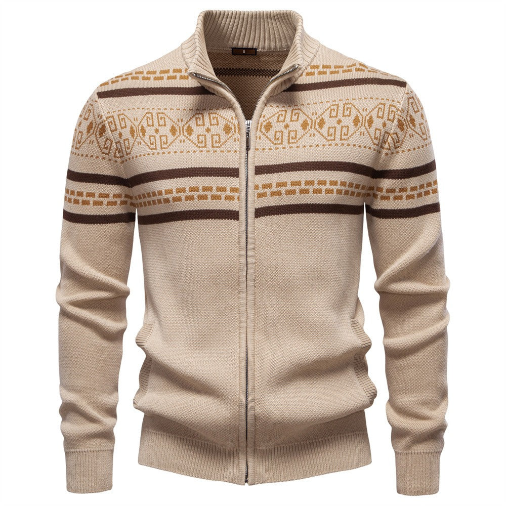 Men‘s Zip-up Knit Sweater