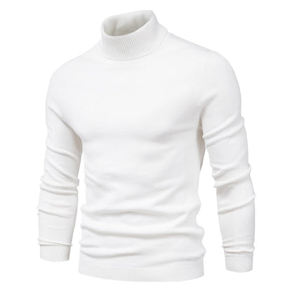 Men’s Solid Color Turtleneck Knit Sweater
