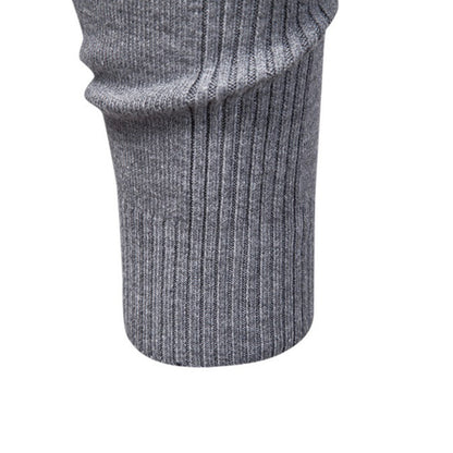 Men’s Solid Color Turtleneck Knit Sweater