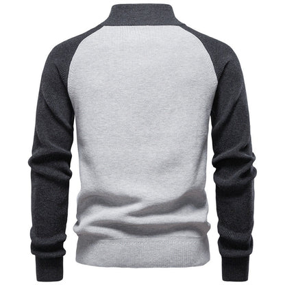 Men's Half-Zip Turtleneck Sweater