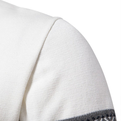 Men's Half-Zip Stand Collar Polo Sweater