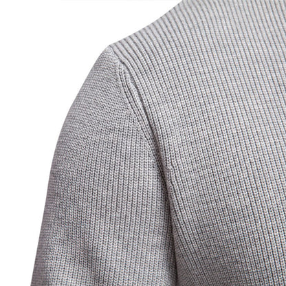 Men's Buttoned Turtleneck Sweater