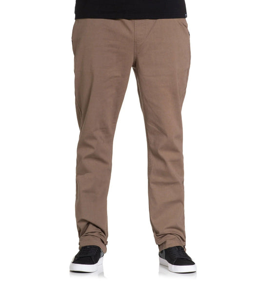 Stretched E-Waist Canvas Pants - Walnut